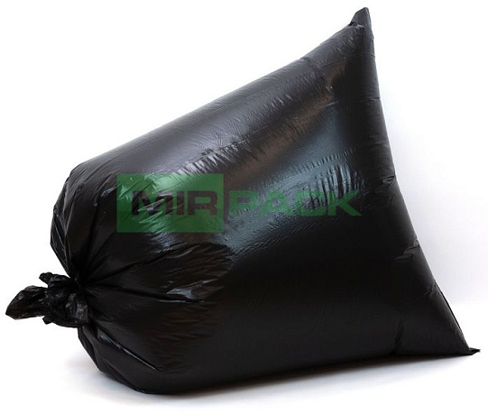 Мешки для мусора 180 литров, 35 мкм, желтые (ПВД, в рулоне 10 штук, 93x110 см) Мирпак - Вид 2